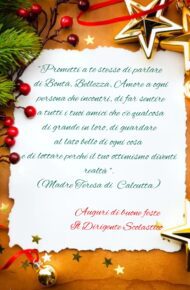 Auguri dalla Dirigente