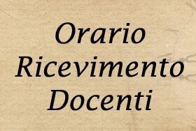 orario ricevimento docenti