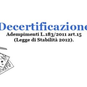 decertificazione