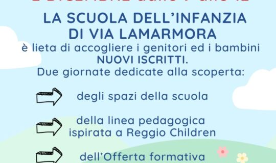 Open day scuola dell'infanzia