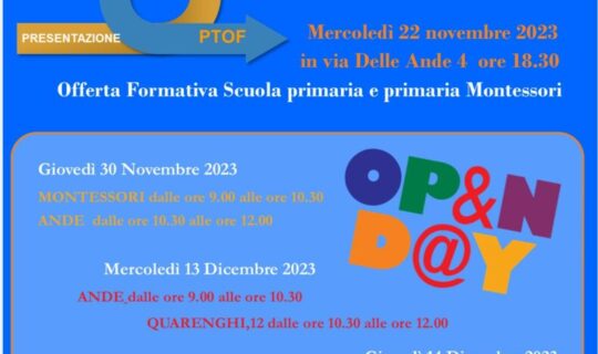 open day scuola primaria