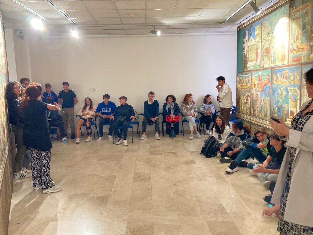 Visita del Liceo Calvino di Noverasco alla mostra “S. Francesco secondo Giotto”