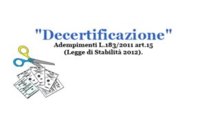 decertificazione