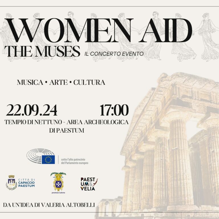 WOMEN AID a Paestum: THE MUSES live il 22 settembre